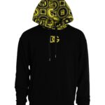 Dolce & Gabbana Black Cotton Hooded Sweatshirt with Logo
