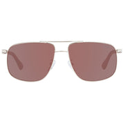 BMW Rose Gold Metal Aviator Sunglasses
