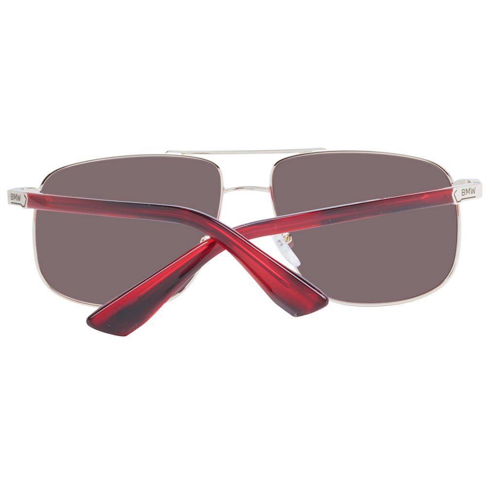 BMW Rose Gold Metal Aviator Sunglasses