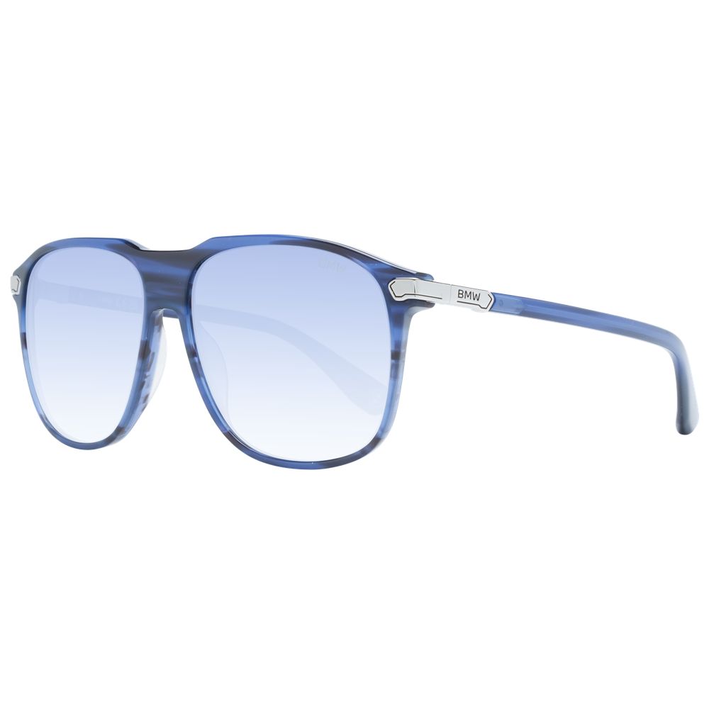BMW Blue Plastic Aviator Sunglasses