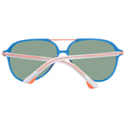 Police Blue Plastic Aviator Sunglasses