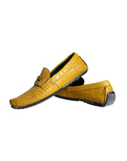 Dolce & Gabbana Yellow Caiman Leather Loafers