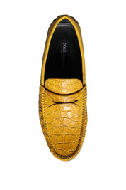 Dolce & Gabbana Yellow Caiman Leather Loafers