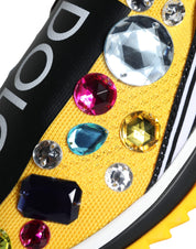 Yellow Sorrento Crystals Sneakers Womens Shoes