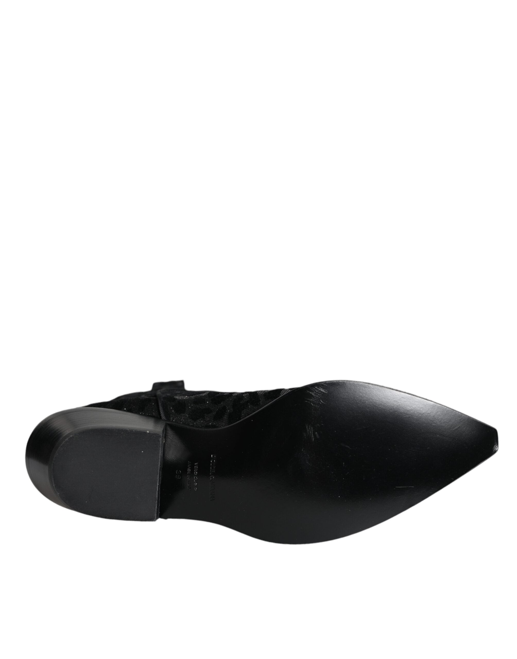 Svarta Grå Leopard Cowboy Stövlar Skor