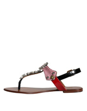 Multicolor Crystal Sandals Flip Flops Shoes