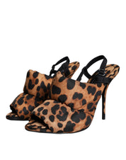 Brown Leopard Keira Slingback Sandals Shoes