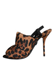 Brown Leopard Keira Slingback Sandals Shoes