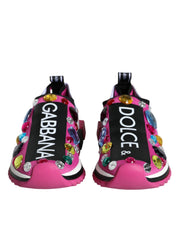 Pink Sorrento Crystals Low Top Sneakers Shoes
