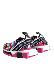 Pink Sorrento Crystals Low Top Sneakers Shoes
