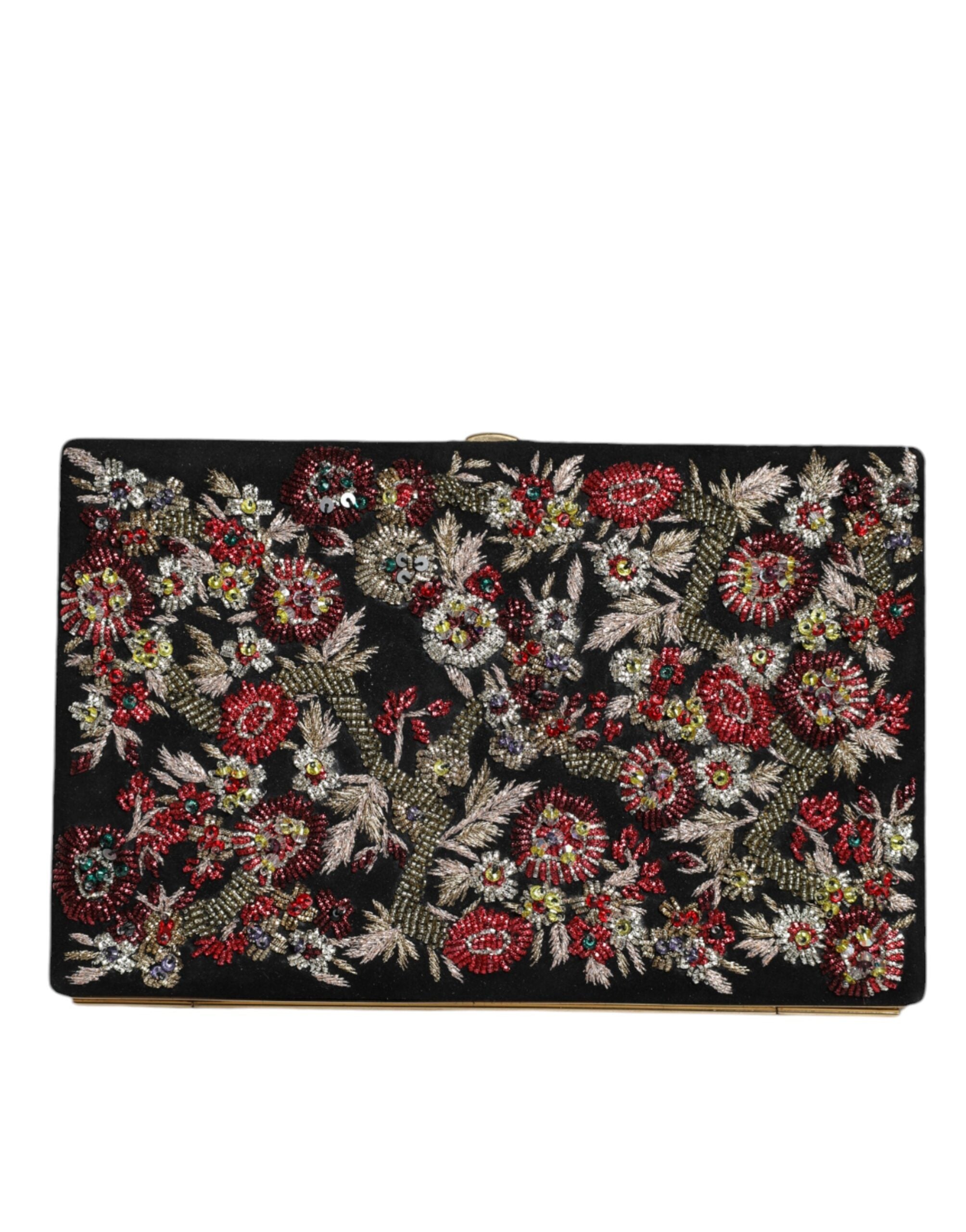 Dolce & Gabbana Multicolor Suede Clutch Evening Purse Bag