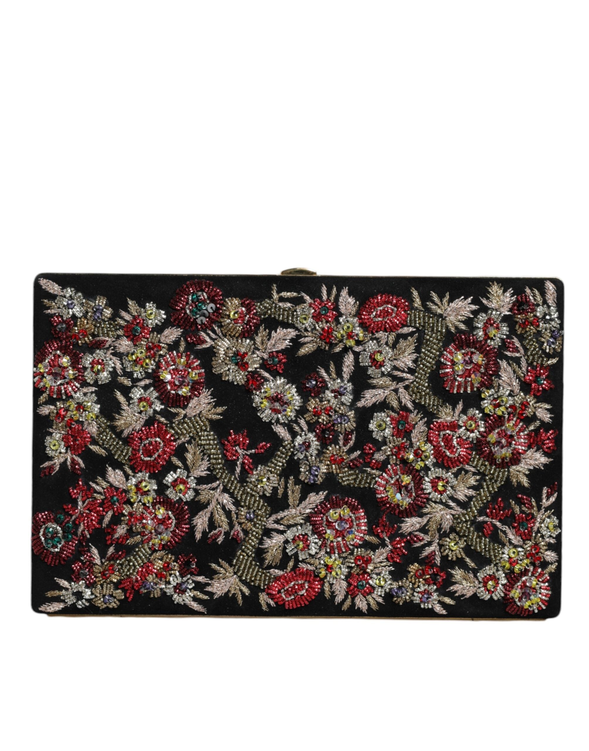 Dolce & Gabbana Multicolor Suede Clutch Evening Purse Bag