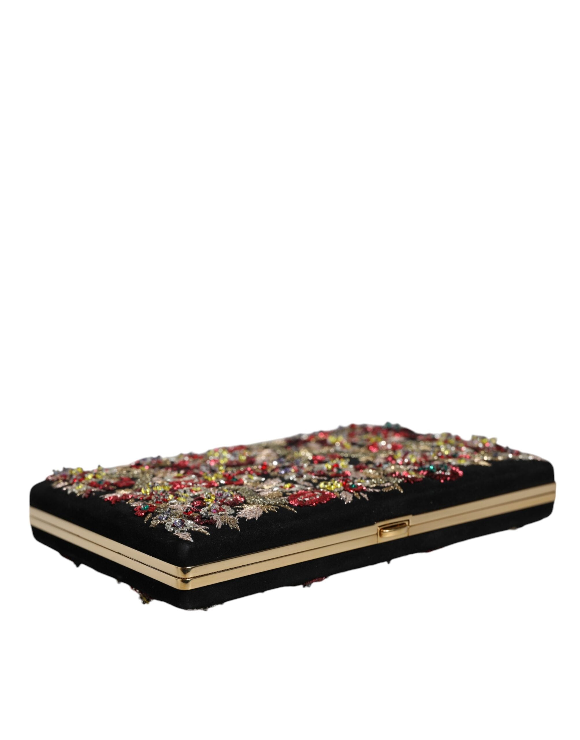 Dolce & Gabbana Multicolor Suede Clutch Evening Purse Bag