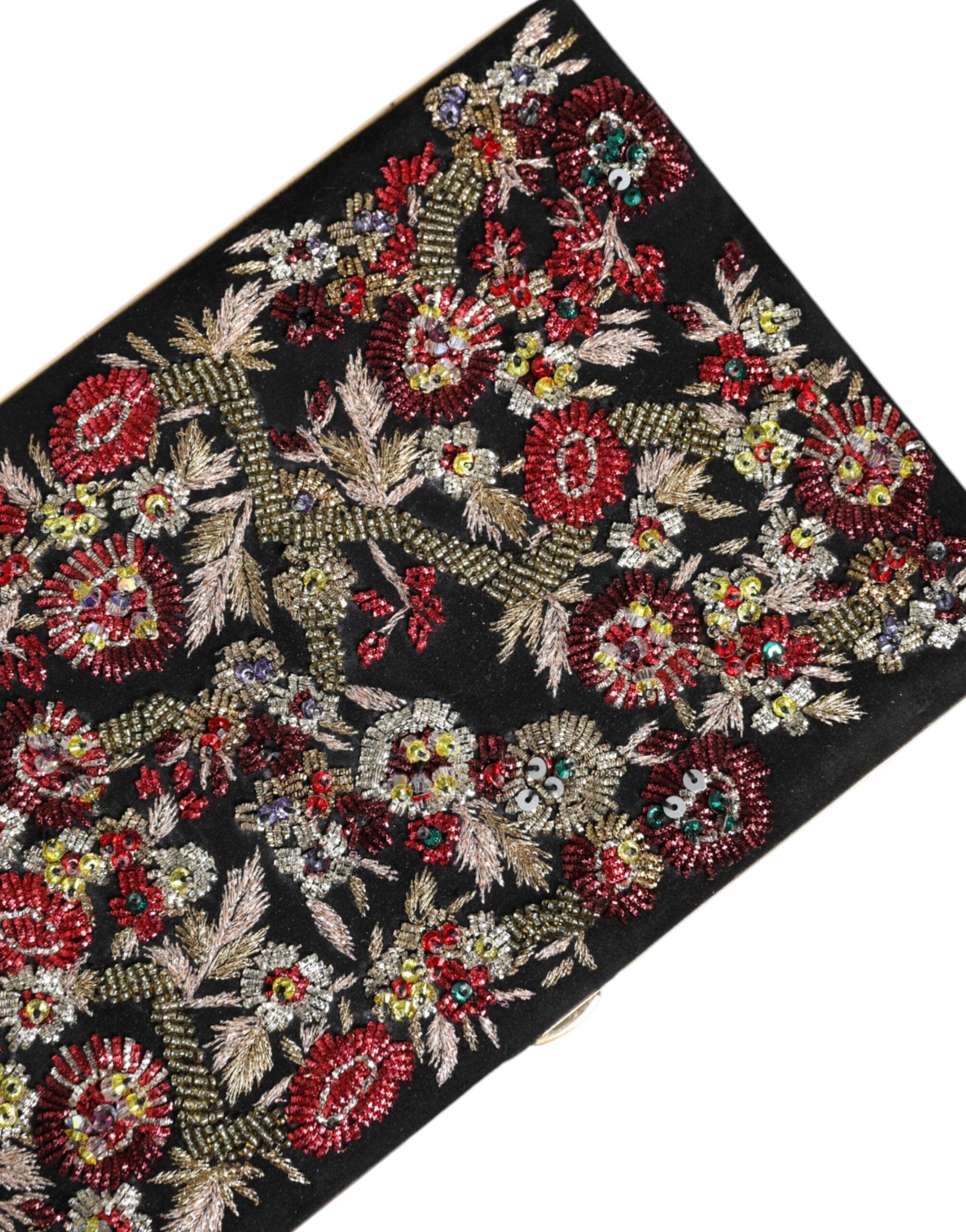 Dolce & Gabbana Multicolor Suede Clutch Evening Purse Bag
