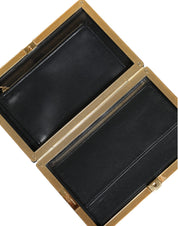 Dolce & Gabbana Blue Velvet Gold Frame Clutch