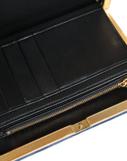 Dolce & Gabbana Blue Velvet Gold Frame Clutch