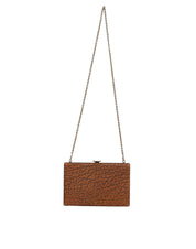 Dolce & Gabbana Brown Leather Clutch Mini Crossbody Bag