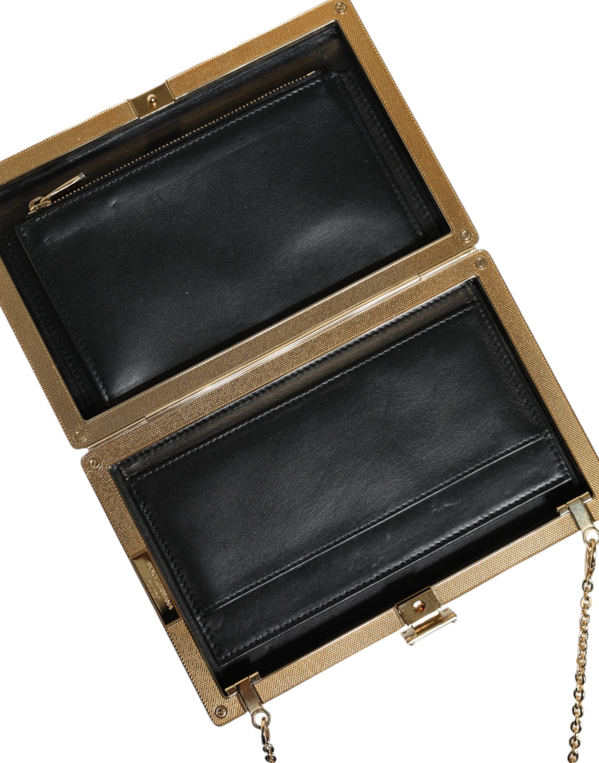Dolce & Gabbana Brown Leather Clutch Mini Crossbody Bag