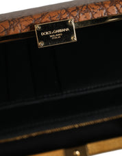 Dolce & Gabbana Brown Leather Clutch Mini Crossbody Bag