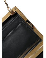 Dolce & Gabbana Brown Leather Clutch Mini Crossbody Bag