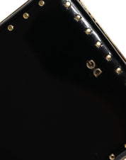 Dolce & Gabbana Black Leather Clutch Evening Purse Bag