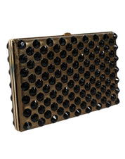 Dolce & Gabbana Gold Leather Clutch
