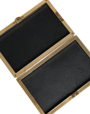 Dolce & Gabbana Gold Leather Clutch