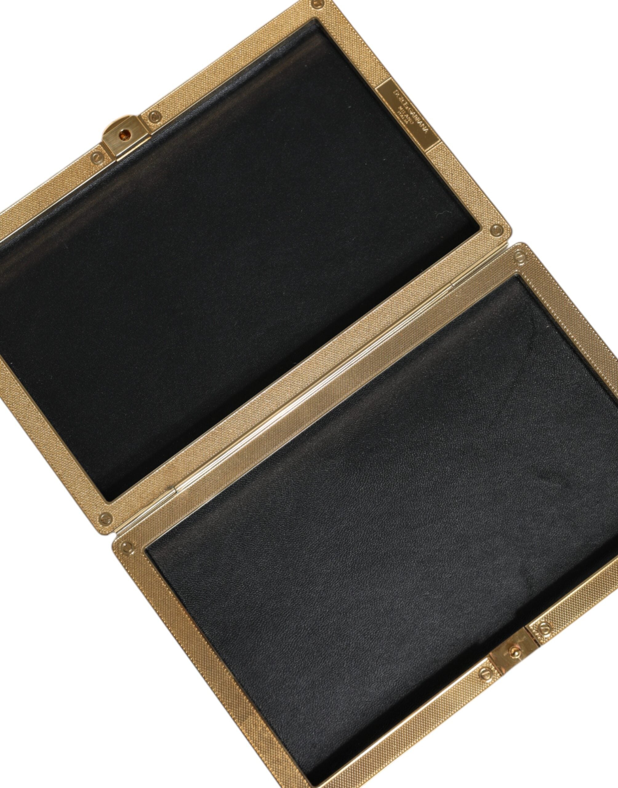 Dolce & Gabbana Gold Leather Clutch