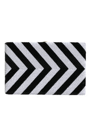 Dolce & Gabbana Black White Goat Leather Clutch