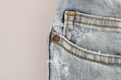 Blue Wash Torn Stretch Slim Fit Jeans