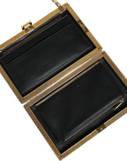 Dolce & Gabbana Maroon Leather Clutch Evening Crossbody Bag