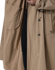 Khaki Double Breasted Trench Coat Jacket