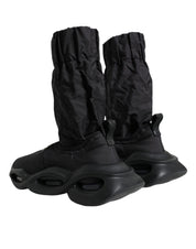 Black Slip On Wave Socks Sneakers Shoes