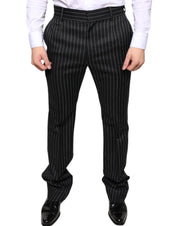 Black Stripes Skinny Men Dress Pants