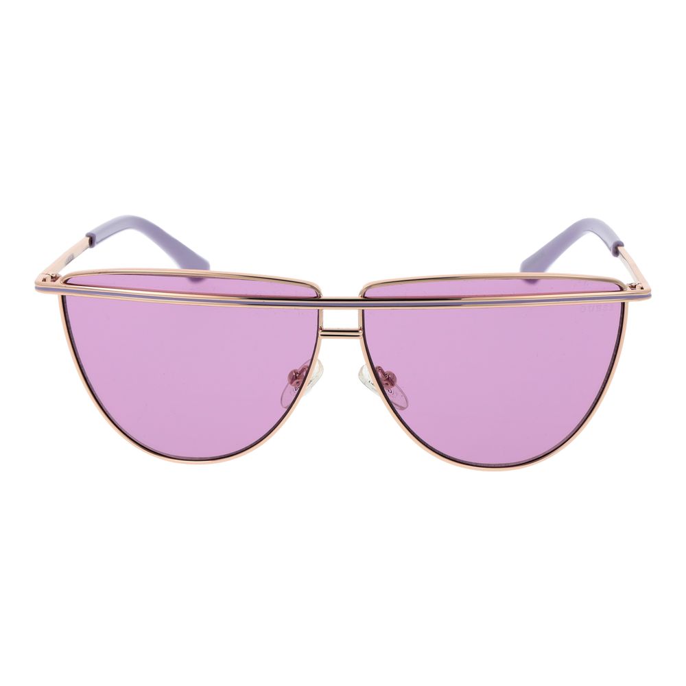 Guess Rose Gold Metal Aviator Sunglasses