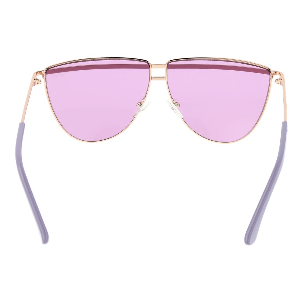 Guess Rose Gold Metal Aviator Sunglasses