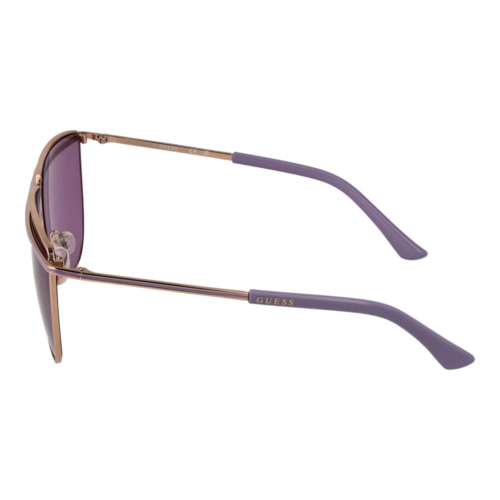 Guess Rose Gold Metal Aviator Sunglasses