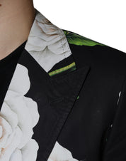 Svart rosé bomull herrkostym i två delar