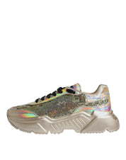 Gold Sequin Iridiscent Daymaster Sneakers Shoes