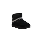 Black Suede Leather Ankle
