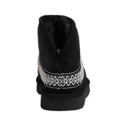 Black Suede Leather Ankle