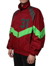 Multicolor Nylon Full Zip Windbreaker Jacket