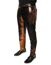 Multicolor Jacquard Skinny Men Pants