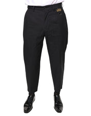 Black Crown Cotton Dress Pants