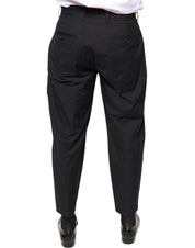 Black Crown Cotton Dress Pants