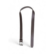 Brunt läderbälte med Tommy Hilfiger-logotyp