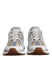 Versace White Synthetic Trigreca Barocco Low-Top Sneakers