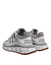 Versace White Synthetic Trigreca Barocco Low-Top Sneakers
