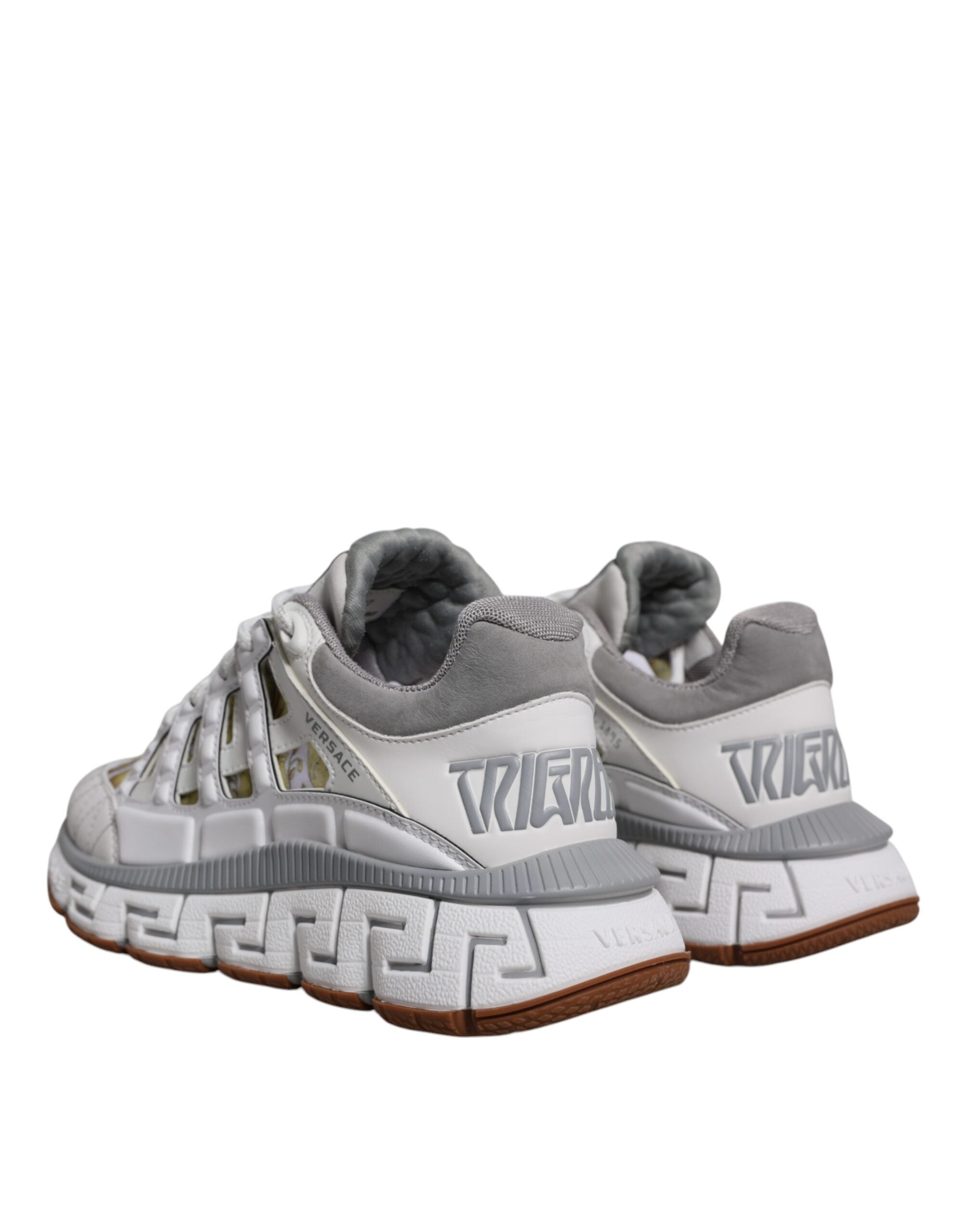 Versace White Synthetic Trigreca Barocco Low-Top Sneakers
