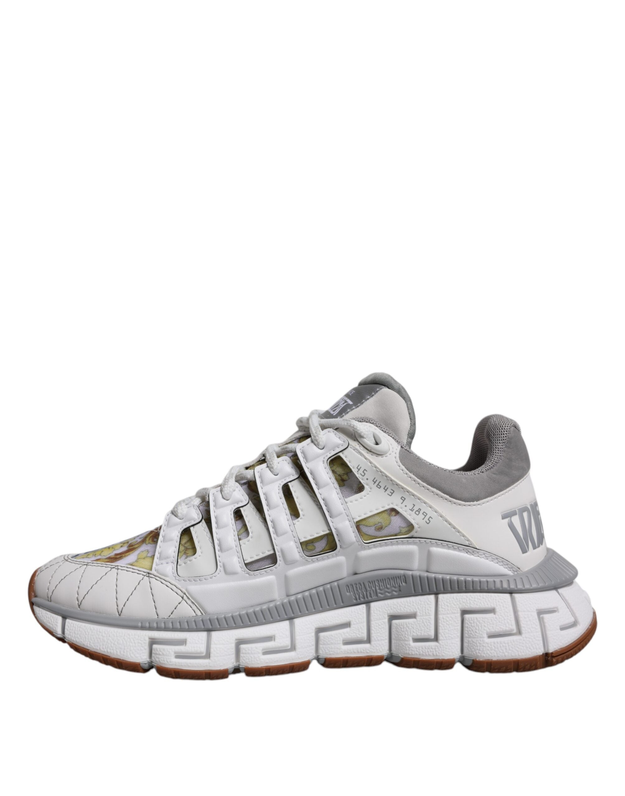 Versace White Synthetic Trigreca Barocco Low-Top Sneakers